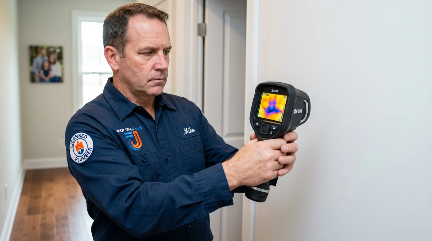 Thermal imaging leak detection by Johns Plumbing LLC in Wilburton